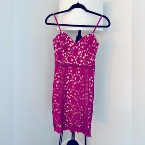 LuLus Magenta Cocktail dress